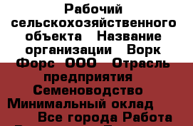 Рабочий сельскохозяйственного объекта › Название организации ­ Ворк Форс, ООО › Отрасль предприятия ­ Семеноводство › Минимальный оклад ­ 30 000 - Все города Работа » Вакансии   . Тыва респ.,Ак-Довурак г.